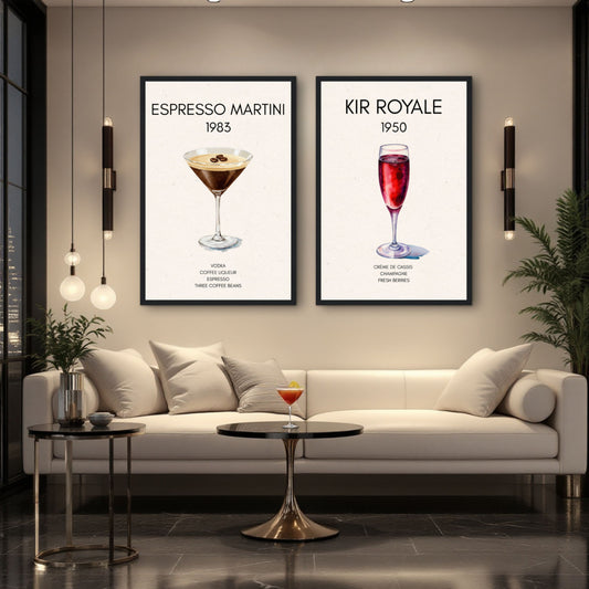 Espresso Martini Cocktail Bar Poster Print