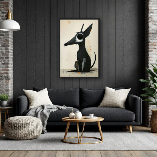 Big Eyed Abstract Dog Fine Art Print