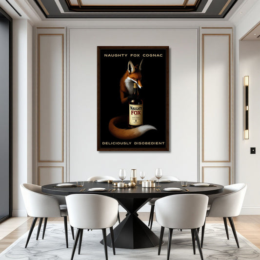 Fox Cognac Cocktail Bar Art Print