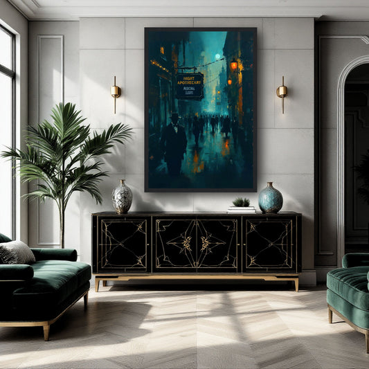 Prohibition Speakeasy Moody Nightlife Art Print