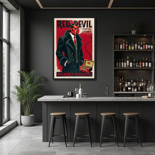 Red Devil 1920s Art Deco Cigar Art Print