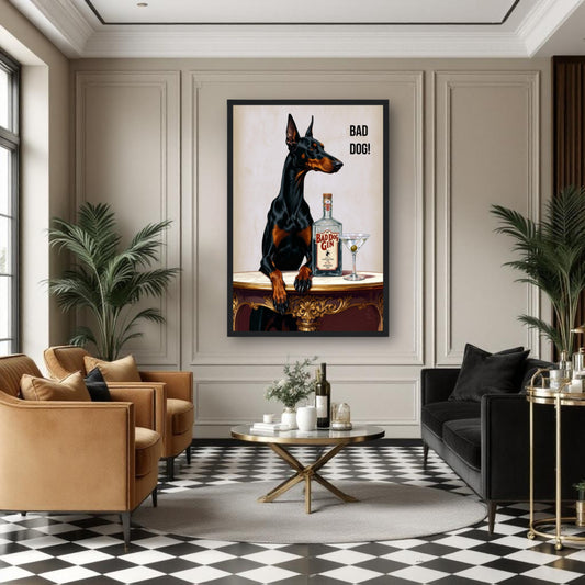 Bad Dog Gin Cocktail Bar Art Print