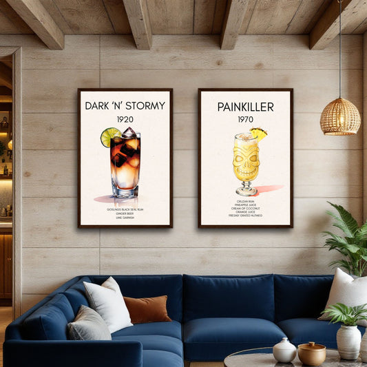 Dark n Stormy Cocktail Drink Bar Art Print