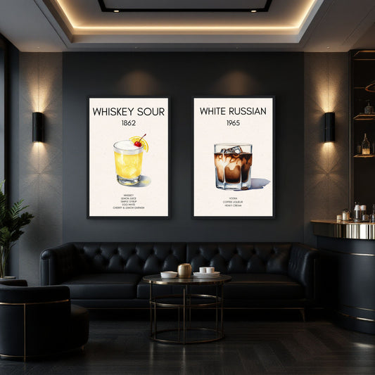 Whiskey Sour Cocktail Bar Art Print