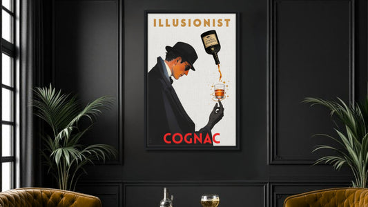 Art Deco Magician Cognac Bar Art Poster Print