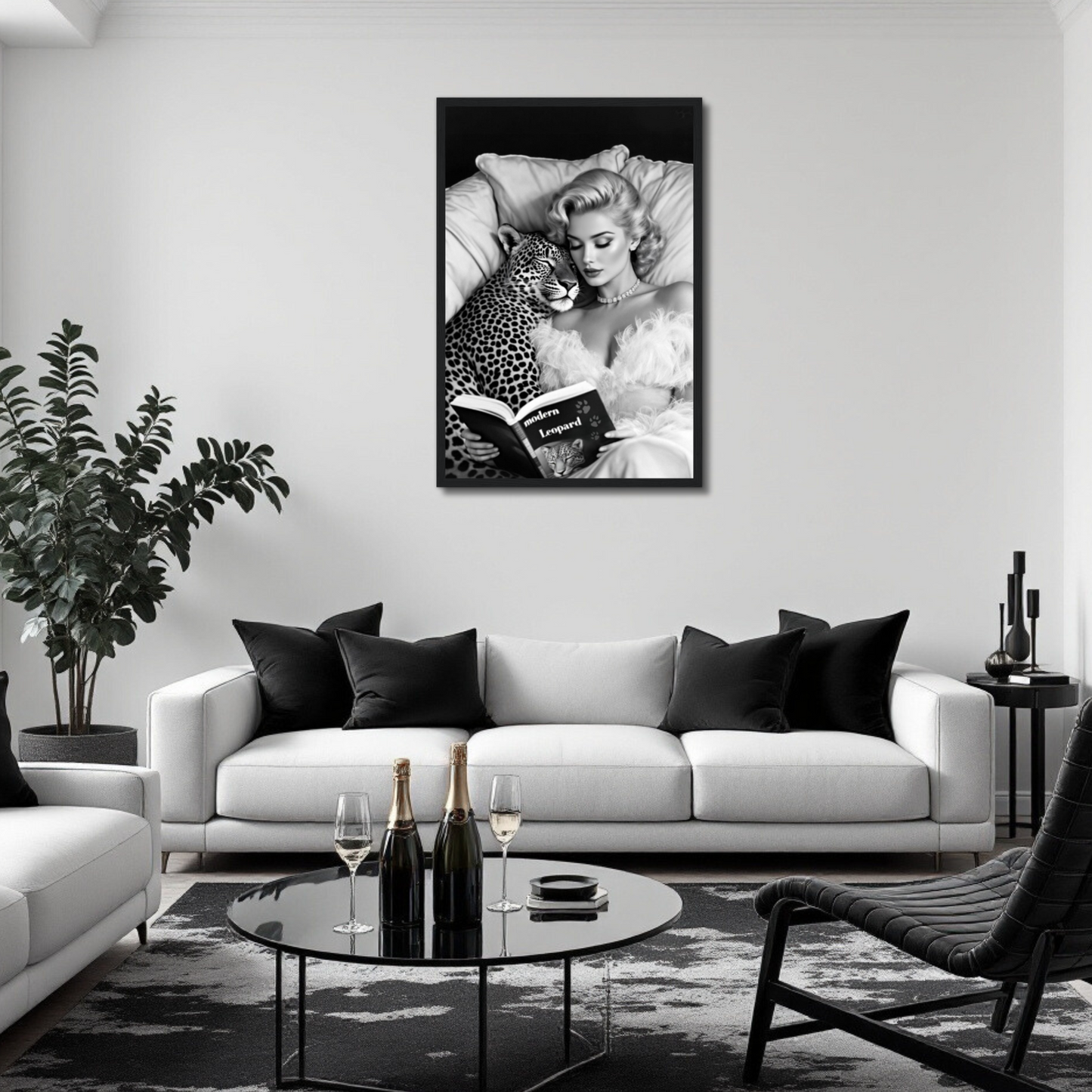 Hollywood Starlet Leopard Cat Art Print
