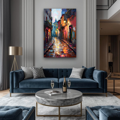 Old Europe Romantic Street Art Print