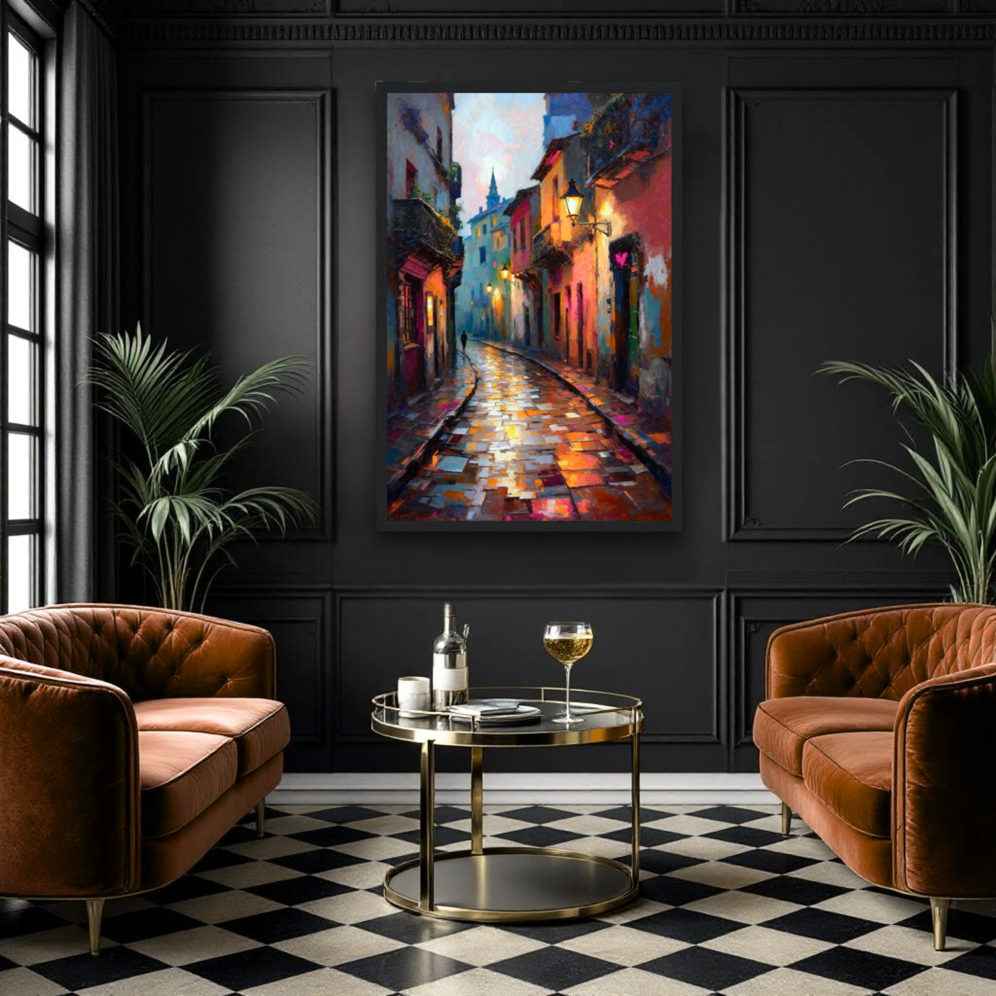Old Europe Romantic Street Art Print