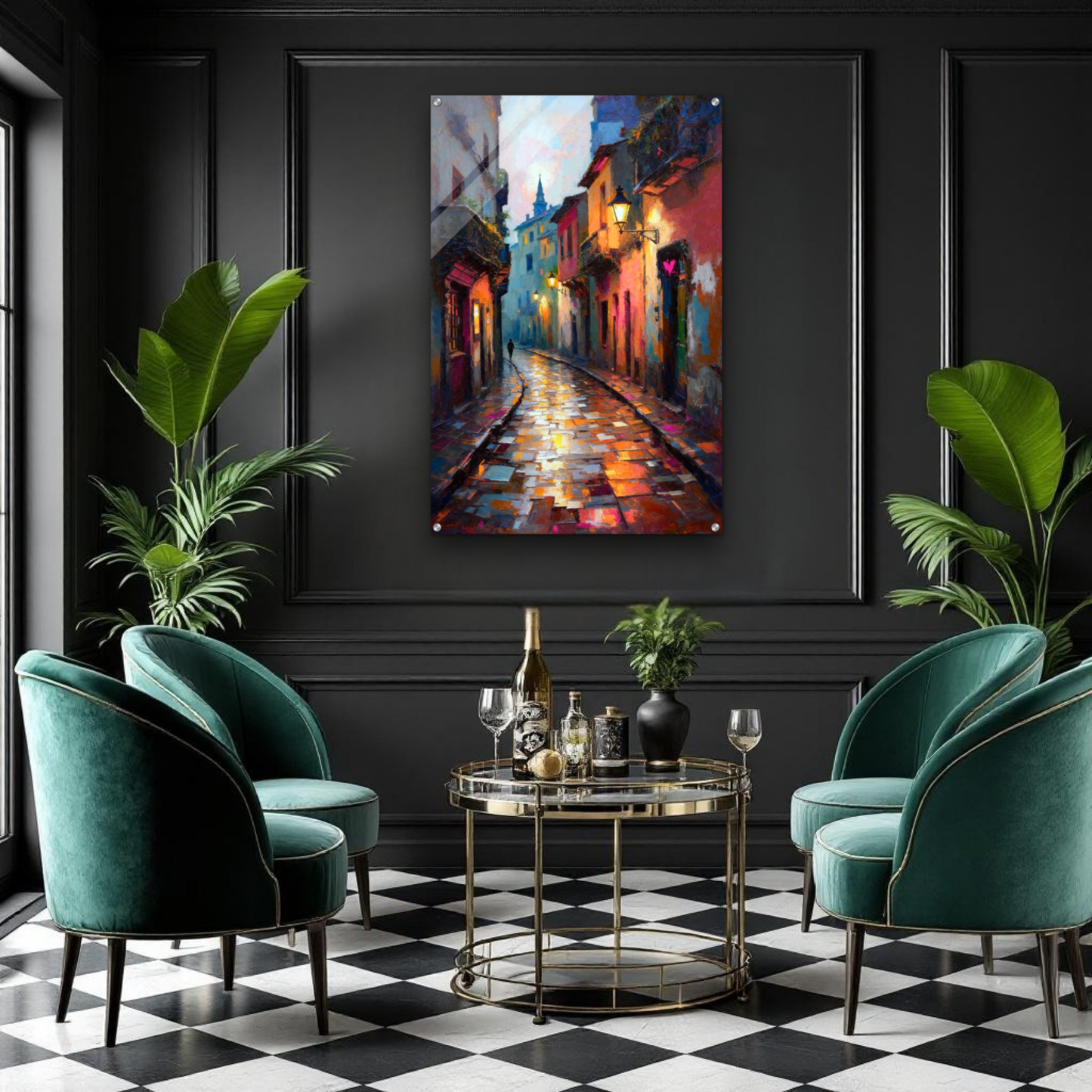 Old Europe Romantic Street Art Print