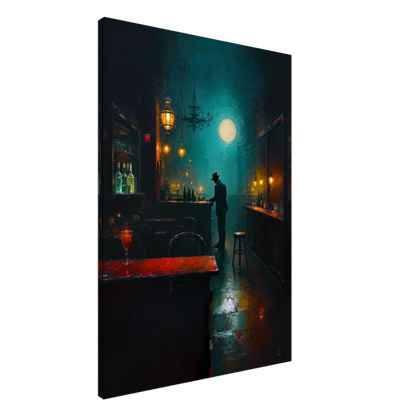 Speakeasy Bootleg Prohibition Bar Art Print 70x100 cm 28x40″ Gallery Wrapped Canvas No Frame