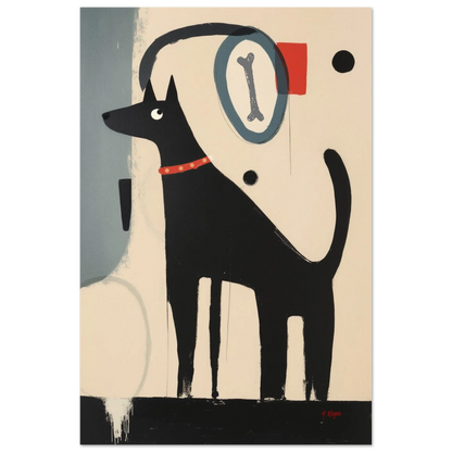 Funny Modern Dog Lover's Art Print 40x60 cm 16x24″ Premium Matte Paper Poster No Frame