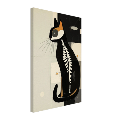 Modern Cat Skeleton Abstract Art Poster Print No Frame 40x60 cm 16x24″ Gallery Wrapped Canvas