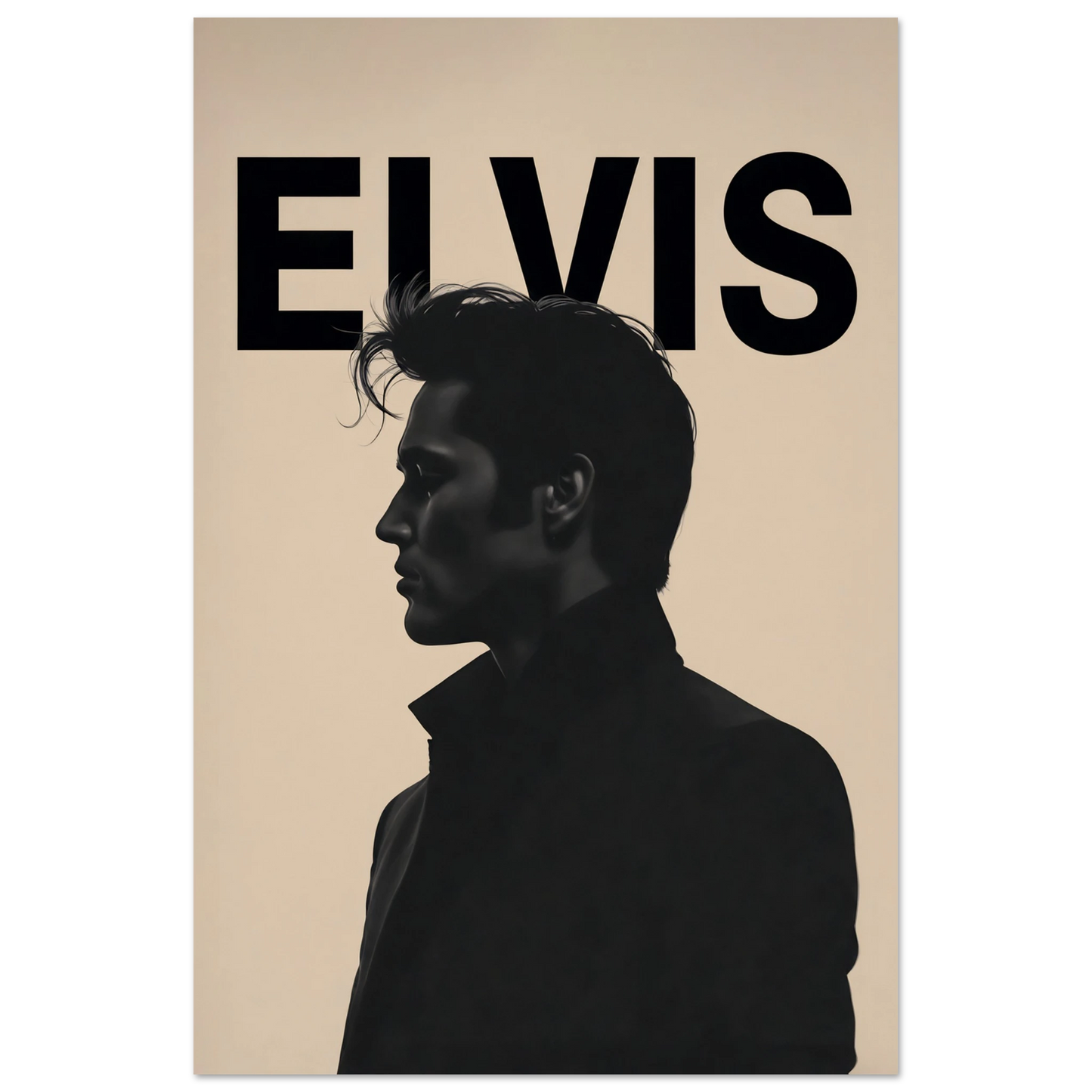 Young Elvis Presley Silhouette Art Print No Frame 30x45 cm 12x18″ Premium Matte Paper Poster