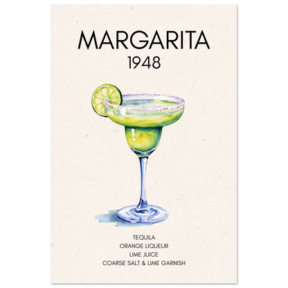 Margarita Cocktail Bar Art Print No Frame 30x45 cm 12x18″ Premium Matte Paper Poster