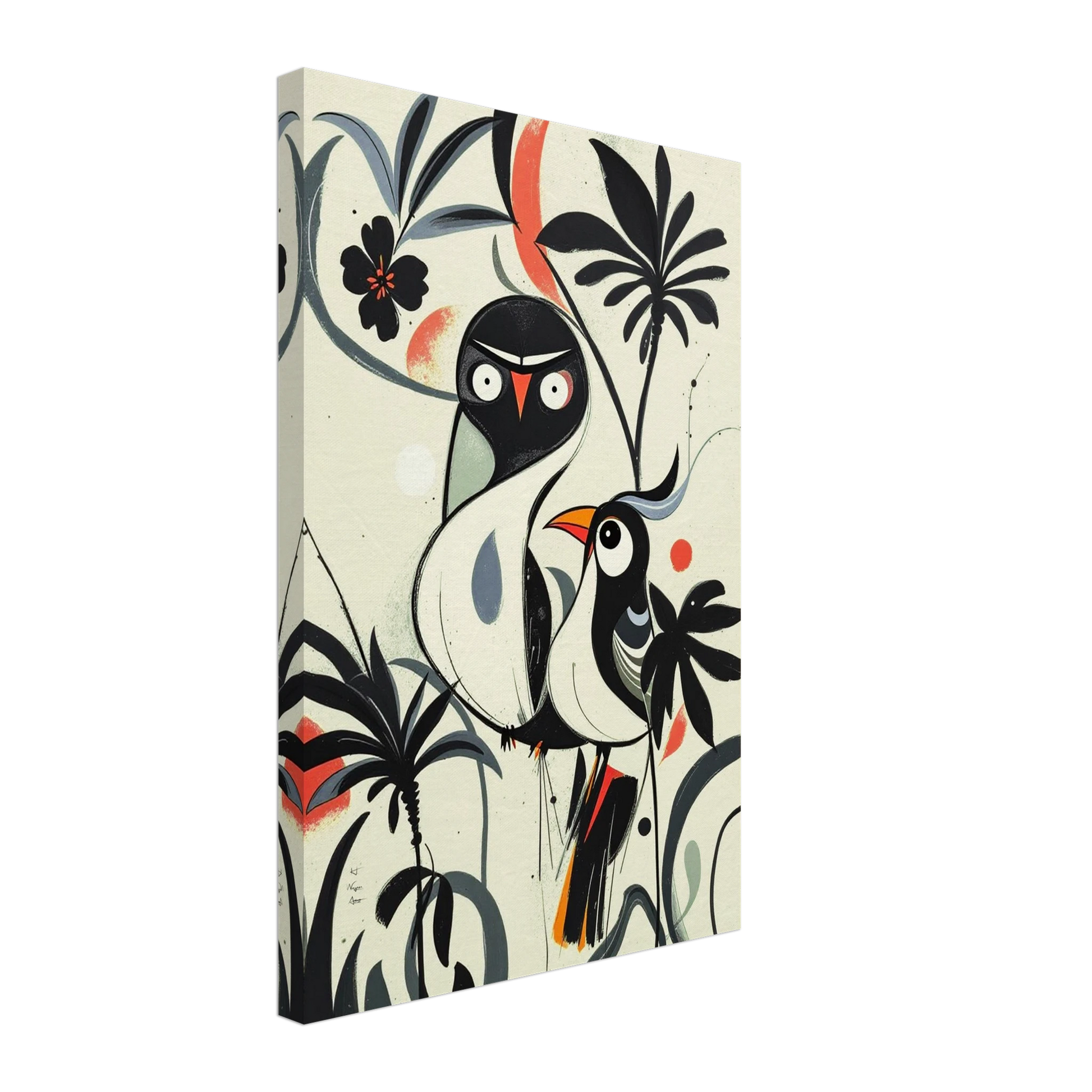Abstract Bird Modern Tropical Art Print No Frame 40x60 cm 16x24″ Gallery Wrapped Canvas