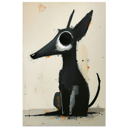 Big Eyed Abstract Dog Fine Art Print No Frame 30x45 cm 12x18″ Premium Matte Paper Poster