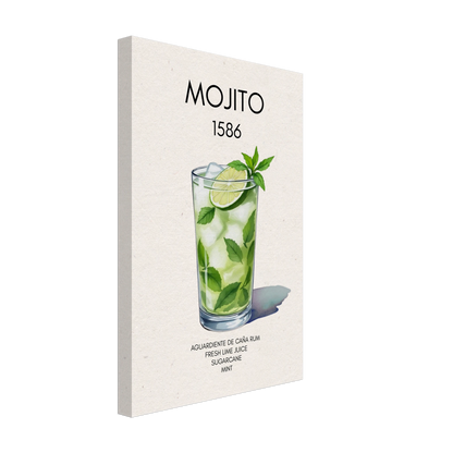 Mojito Cocktail Bar Art Print No Frame 30x45 cm 12x18″ Gallery Wrapped Canvas