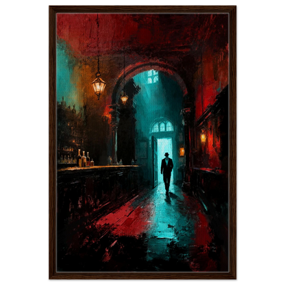 Speakeasy 1920s Bar Art Poster Print 40x60 cm 16x24″ Museum-Quality Matte Framed Poster Black Wood Frame