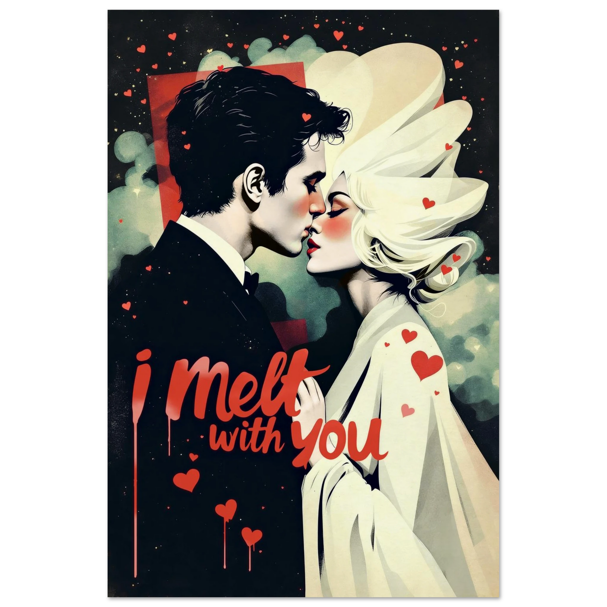 I Melt With You Avant-garde Retro Art Print 24x36″ Museum-Quality Matte Poster