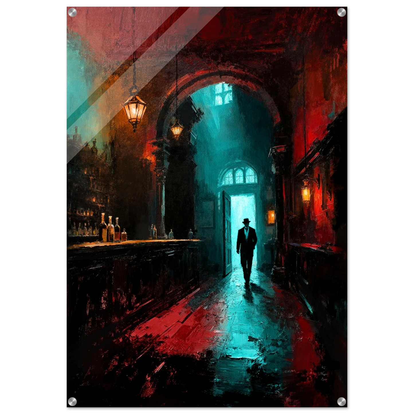 Speakeasy 1920s Bar Art Poster Print 70x100 cm 28x40″ Sleek Acrylic Print No Frame