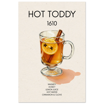Hot Toddy Cocktail Bar Art Print No Frame 60x90 cm 24x36″ Museum-Quality Matte Paper Poster