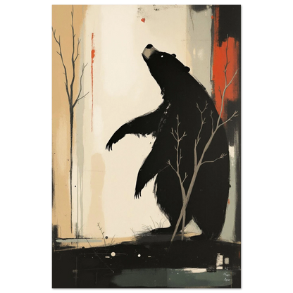 Abstract Bear Wildlife Art Print 40x60 cm 16x24″ Classic Matte Paper Poster No Frame