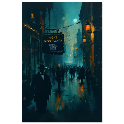Prohibition Speakeasy Moody Nightlife Art Print 30x45 cm 12x18″ Museum-Quality Matte Paper Poster No Frame