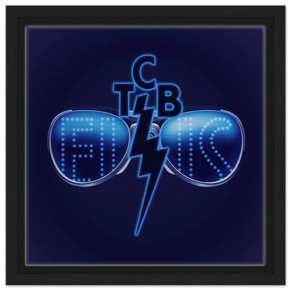Elvis Presley TCB Sunglasses Art Print 30x30 cm 12x12″ Framed Canvas