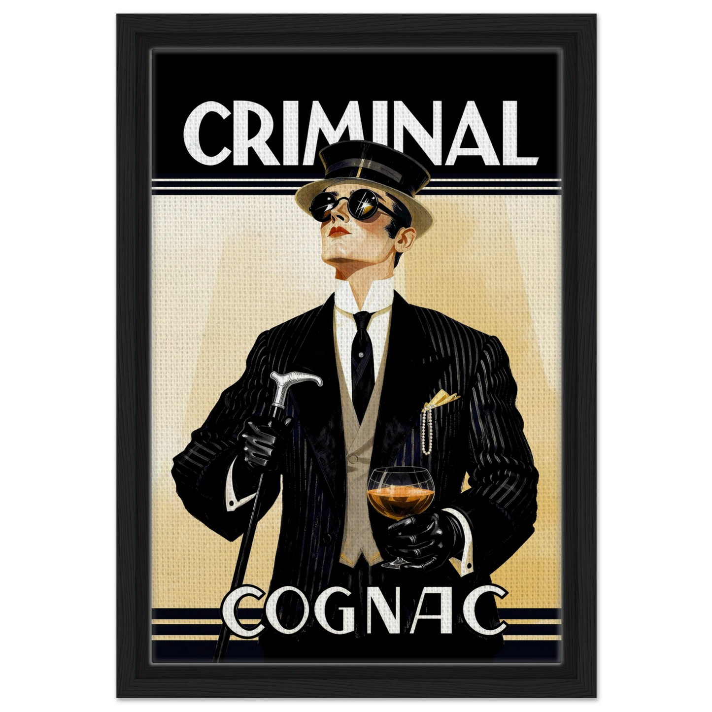 Criminal Cognac 1920s Art Deco Print