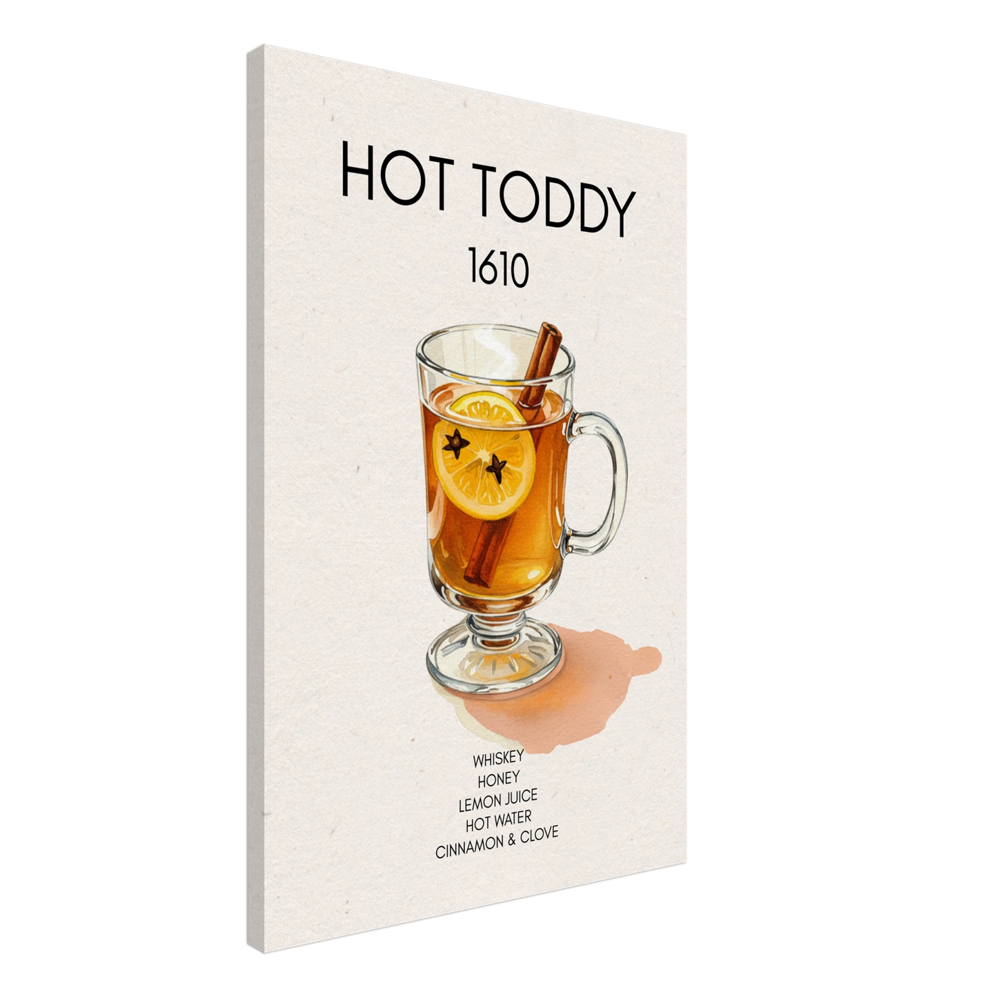 Hot Toddy Cocktail Bar Art Print No Frame 60x90 cm 24x36″ Gallery Wrapped Canvas