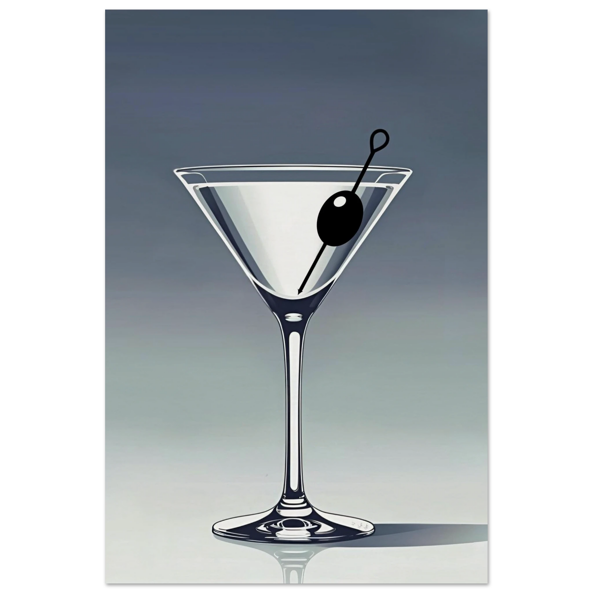 Retro Martini Lounge Cocktail Bar Art Print 60x90 cm 24x36″ Museum-Quality Matte Paper Poster No Frame