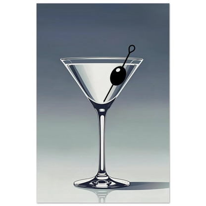 Retro Martini Lounge Cocktail Bar Art Print 60x90 cm 24x36″ Museum-Quality Matte Paper Poster No Frame