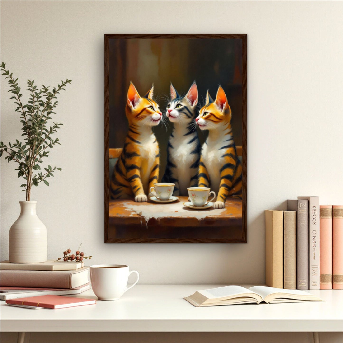 Tabby Cat Vintage Kitchen Art Print