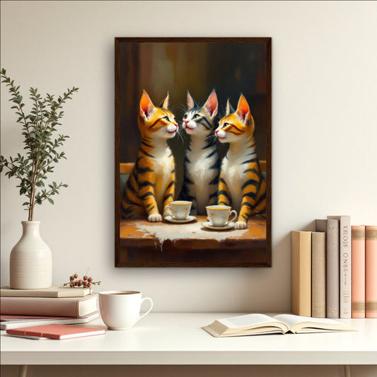 Tabby Cat Vintage Kitchen Art Print