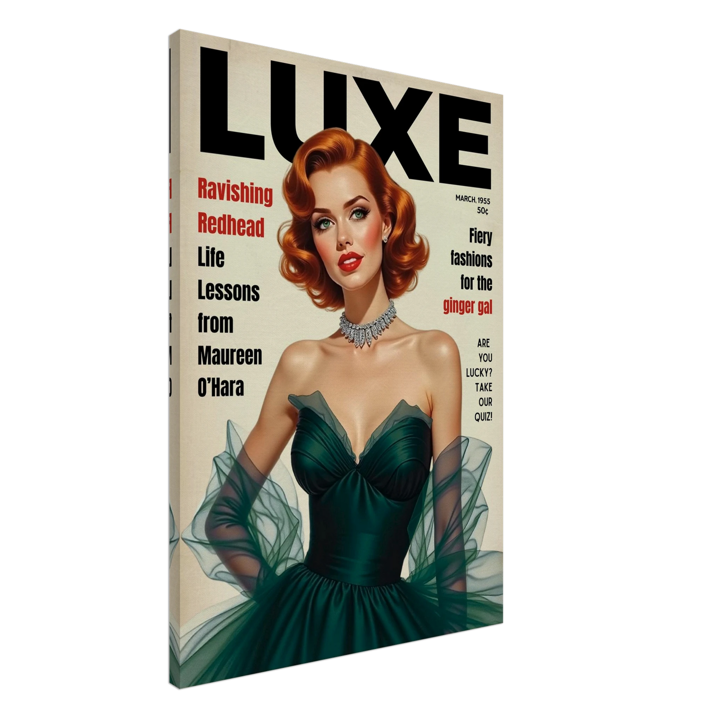 Maureen O'Hara Vintage Fashion Art Poster Print No Frame 70x100 cm 28x40″ Gallery Wrapped Canvas