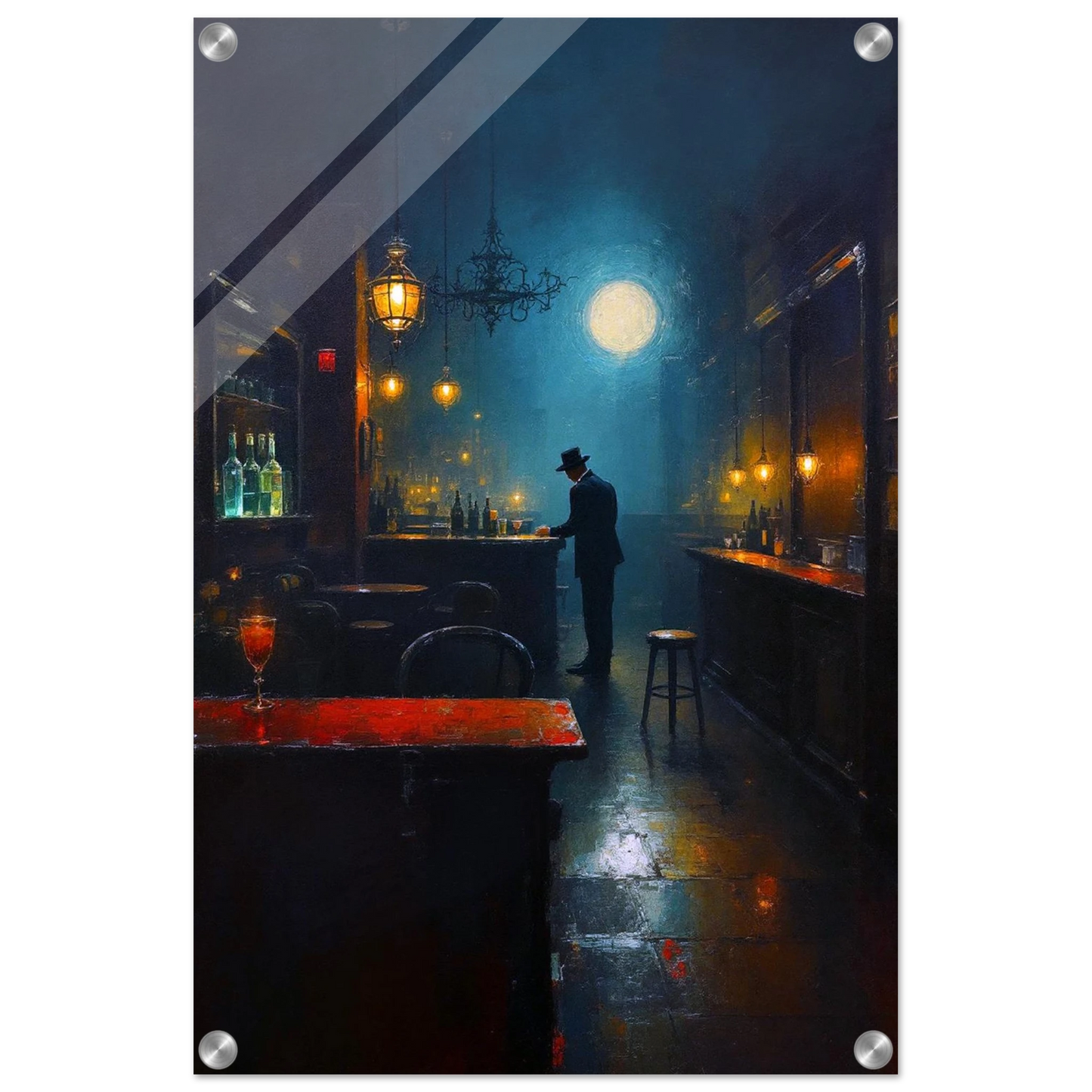 Speakeasy Bootleg Prohibition Bar Art Print 40x60 cm 16x24″ Sleek Acrylic Print No Frame