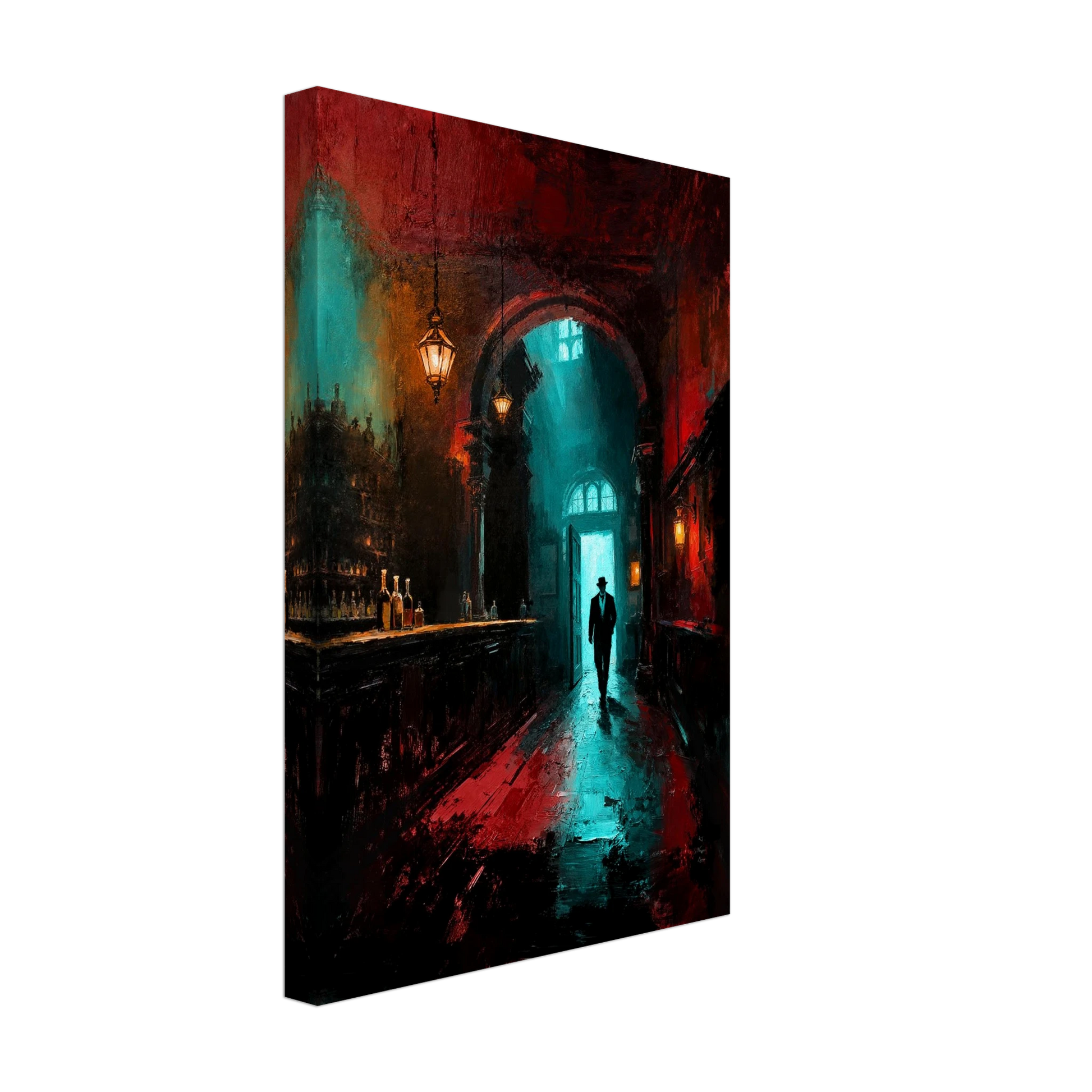 Speakeasy 1920s Bar Art Poster Print 40x60 cm 16x24″ Museum-Quality Matte Framed Poster Black Wood Frame