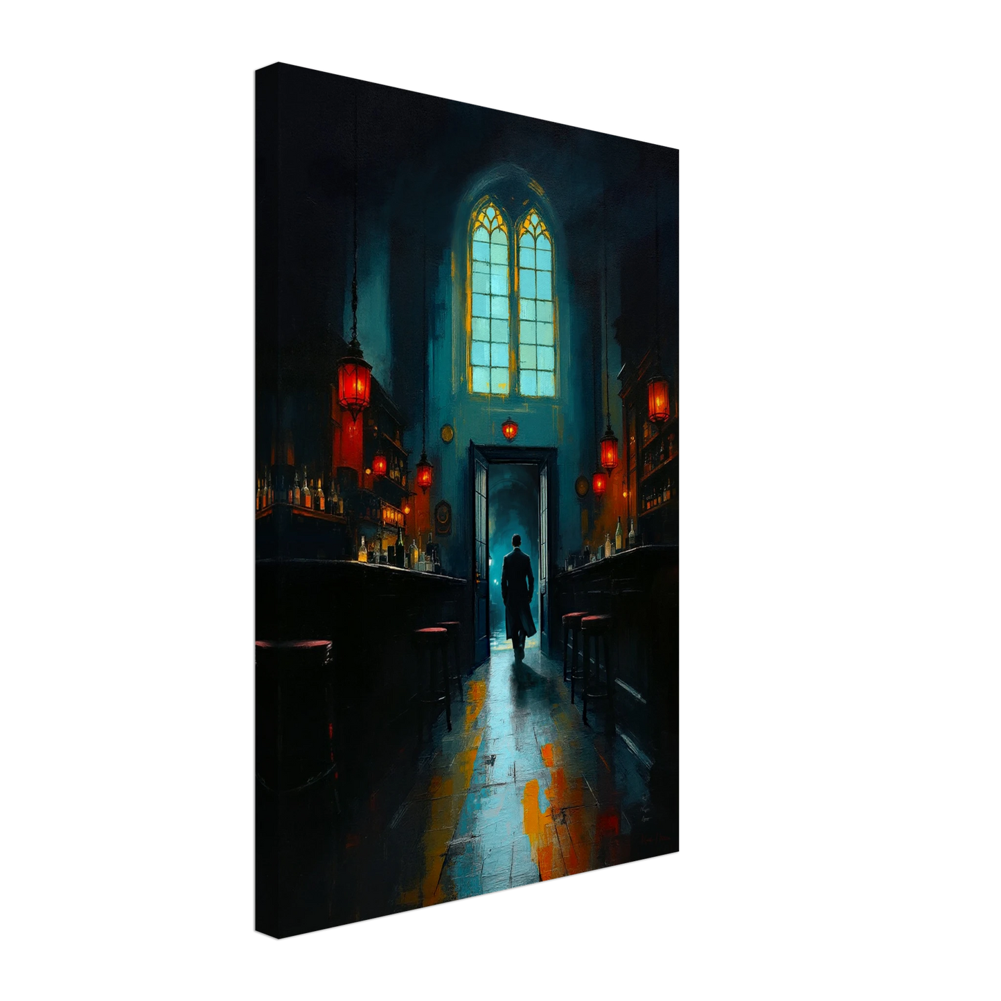 Speakeasy Bootleg Bar Prohibition Art Print No Frame 40x60 cm 16x24″ Gallery Wrapped Canvas