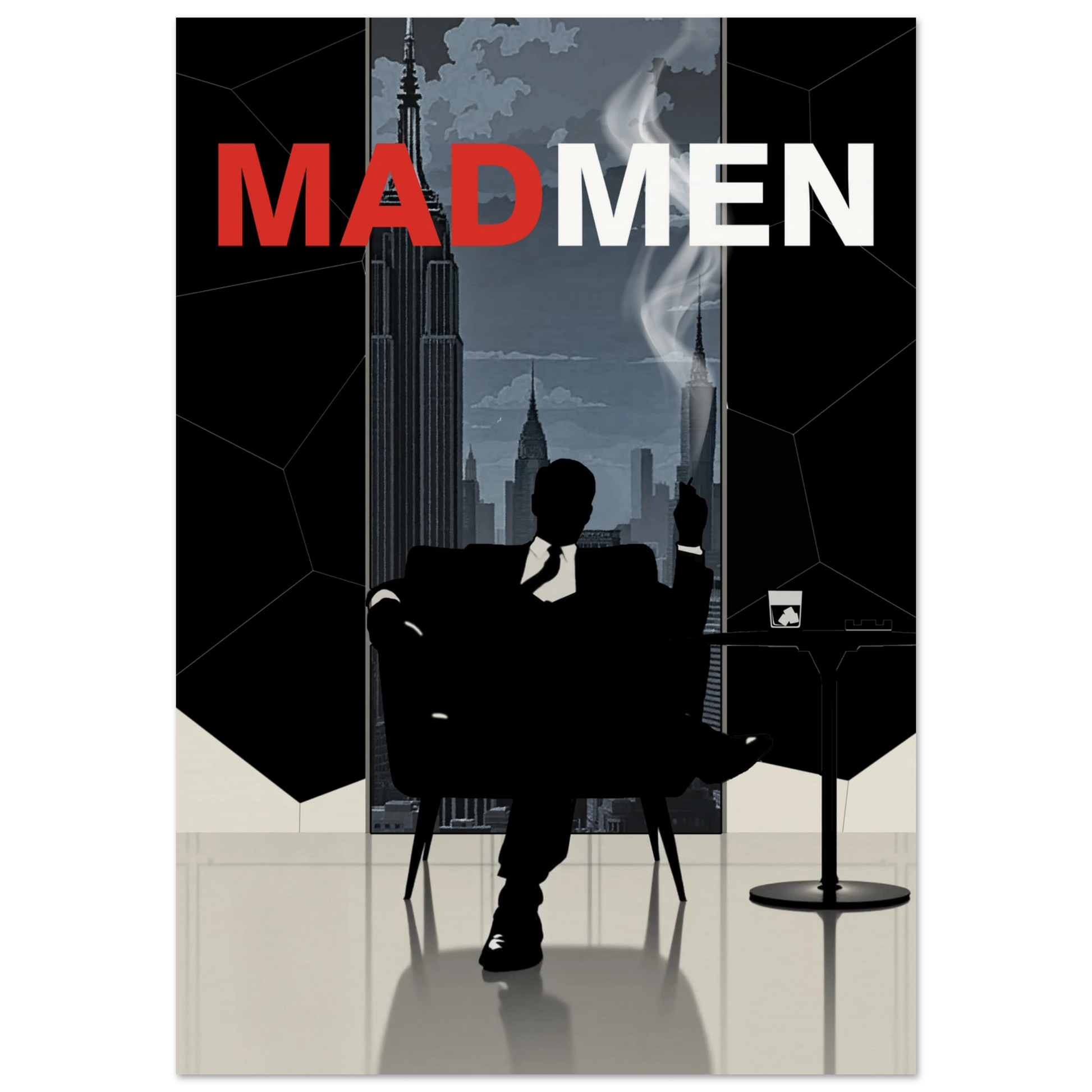 Mad Men Don Draper Retro Art Print No Frame 70x100 cm 28x40″ Museum-Quality Matte Paper Poster
