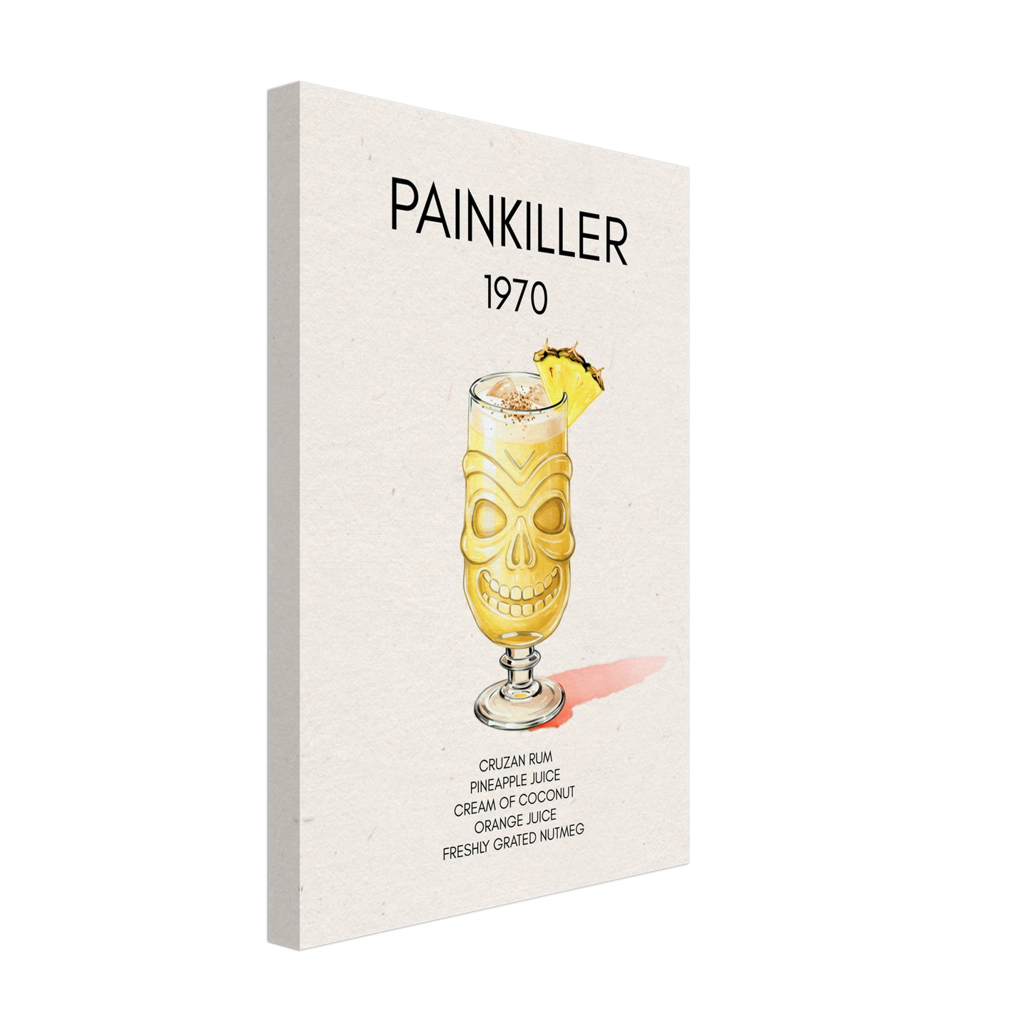 Painkiller Cocktail Bar Art Poster Print No Frame 30x45 cm 12x18″ Gallery Wrapped Canvas