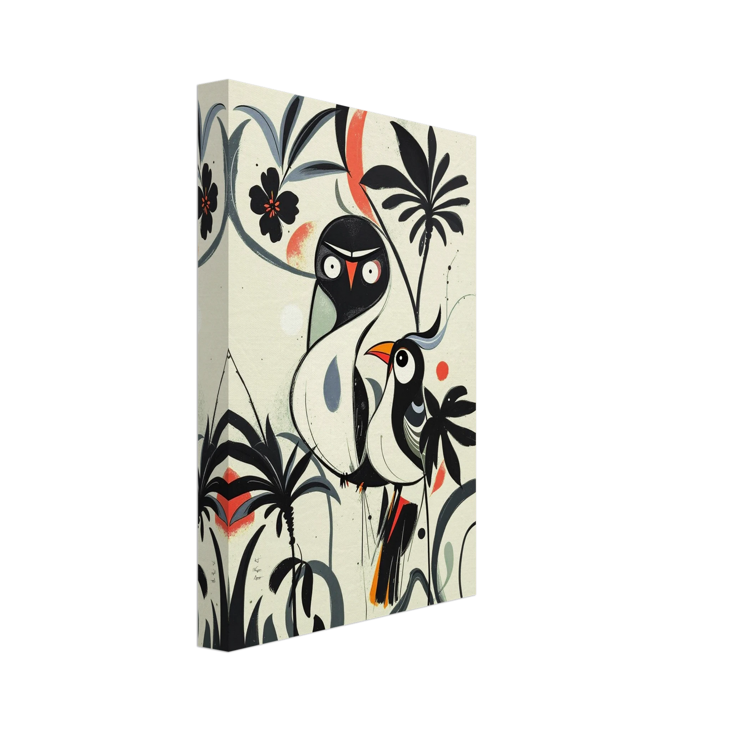 Abstract Bird Modern Tropical Art Print No Frame 20x30 cm 8x12″ Gallery Wrapped Canvas