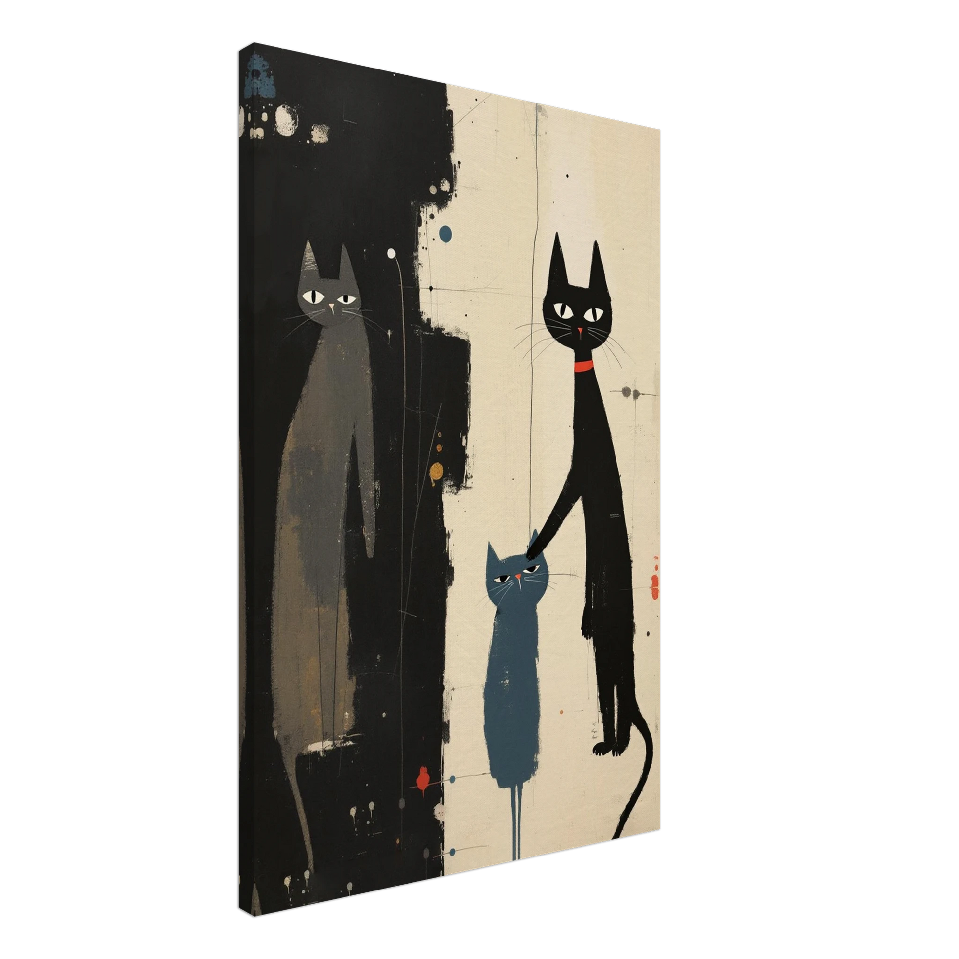 Abstract Cat Family Art Poster Print No Frame 60x90 cm 24x36″ Gallery Wrapped Canvas