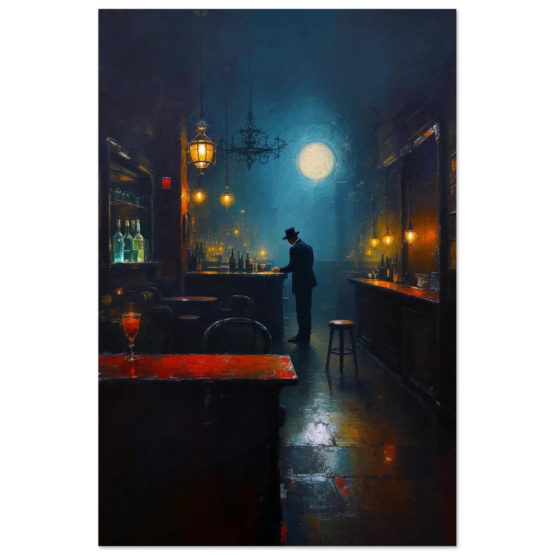 Speakeasy Bootleg Prohibition Bar Art Print 60x90 cm 24x36″ Sleek Acrylic Print No Frame