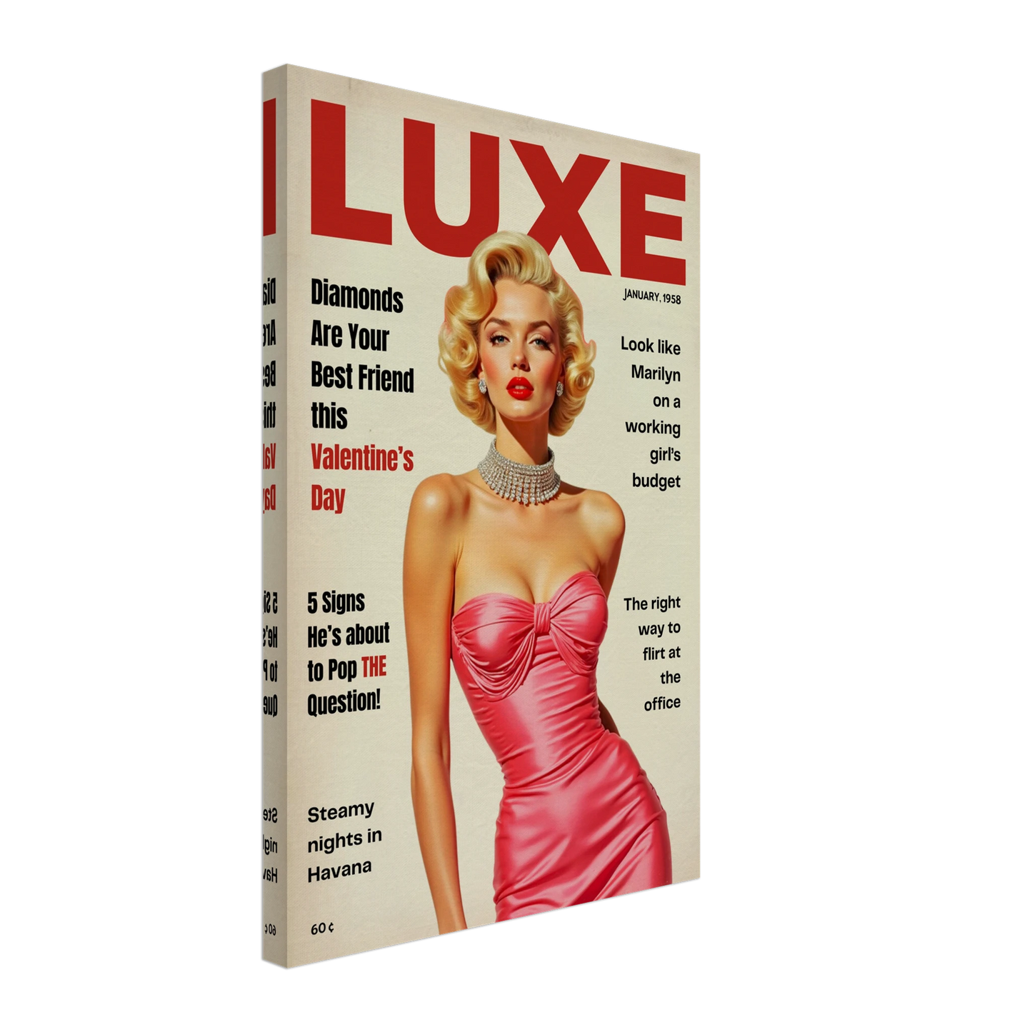 Marilyn Monroe Hollywood Glam Art Print 40x60 cm 16x24″ Gallery Wrapped Canvas No Frame