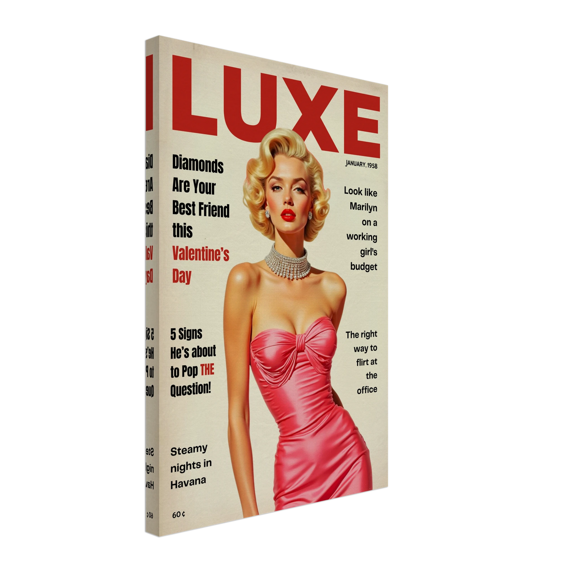 Marilyn Monroe Hollywood Glam Art Print 40x60 cm 16x24″ Gallery Wrapped Canvas No Frame