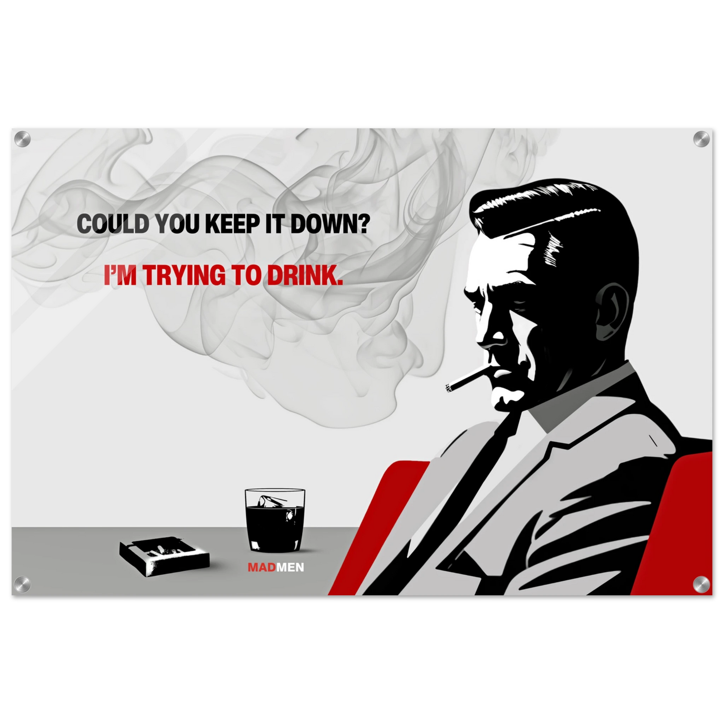 Don Draper Funny Quote Bar Art Print No Frame 60x90 cm 24x36″ Sleek Acrylic Print