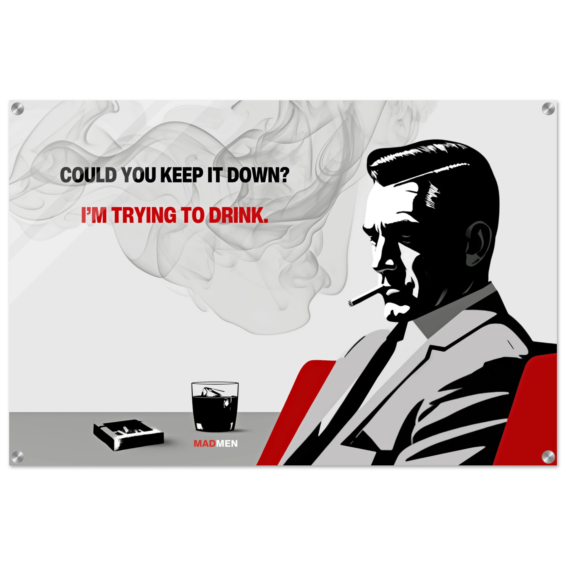 Don Draper Funny Quote Bar Art Print No Frame 60x90 cm 24x36″ Sleek Acrylic Print