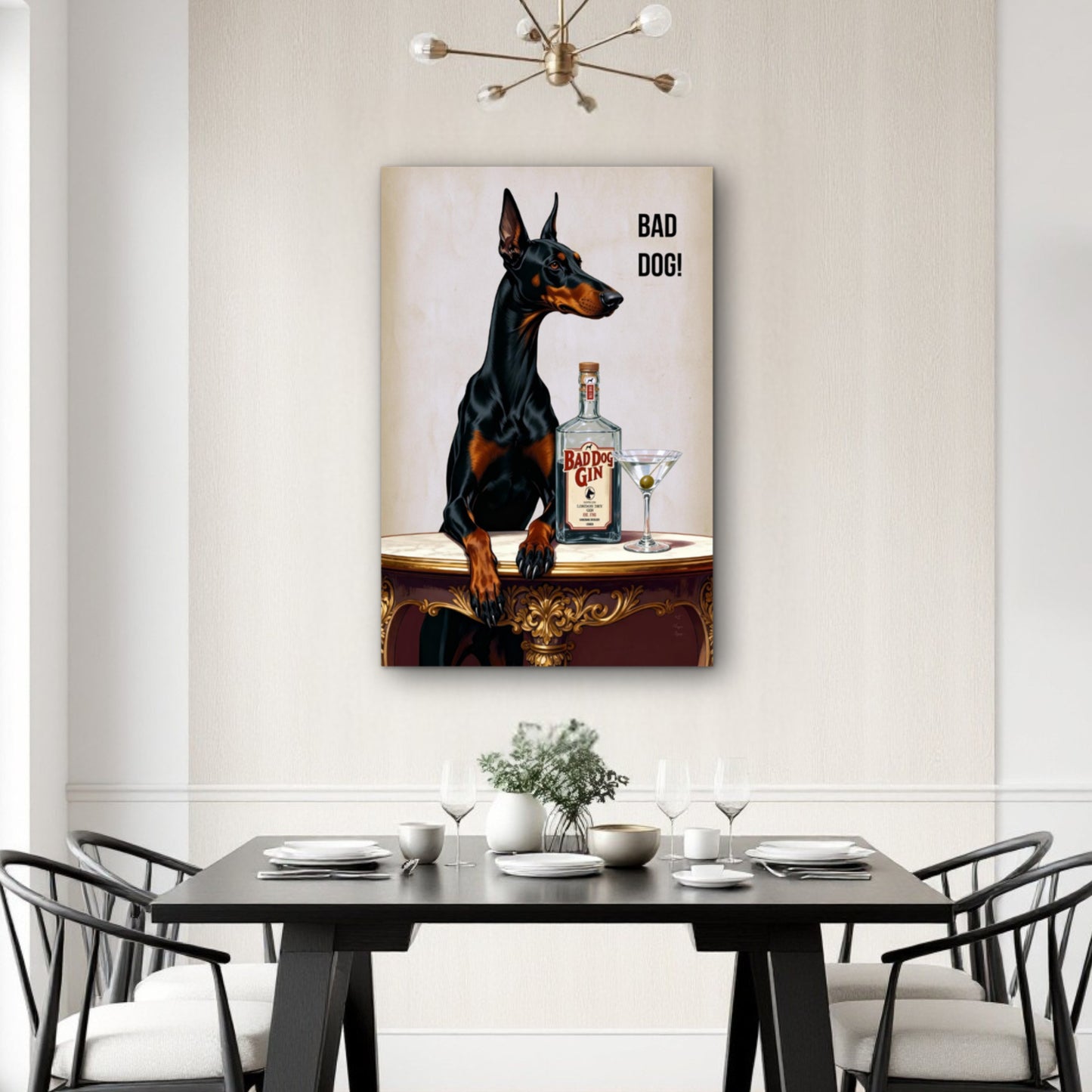 Bad Dog Gin Cocktail Bar Art Print