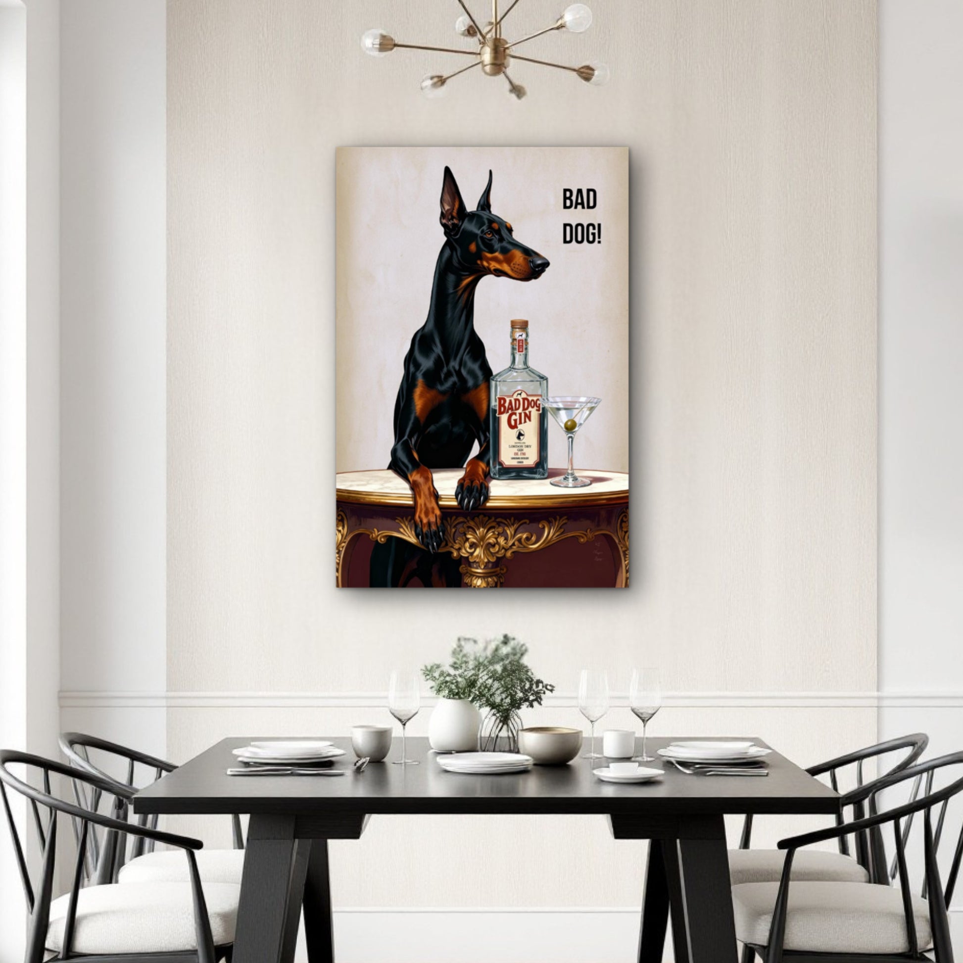 Bad Dog Gin Cocktail Bar Art Print