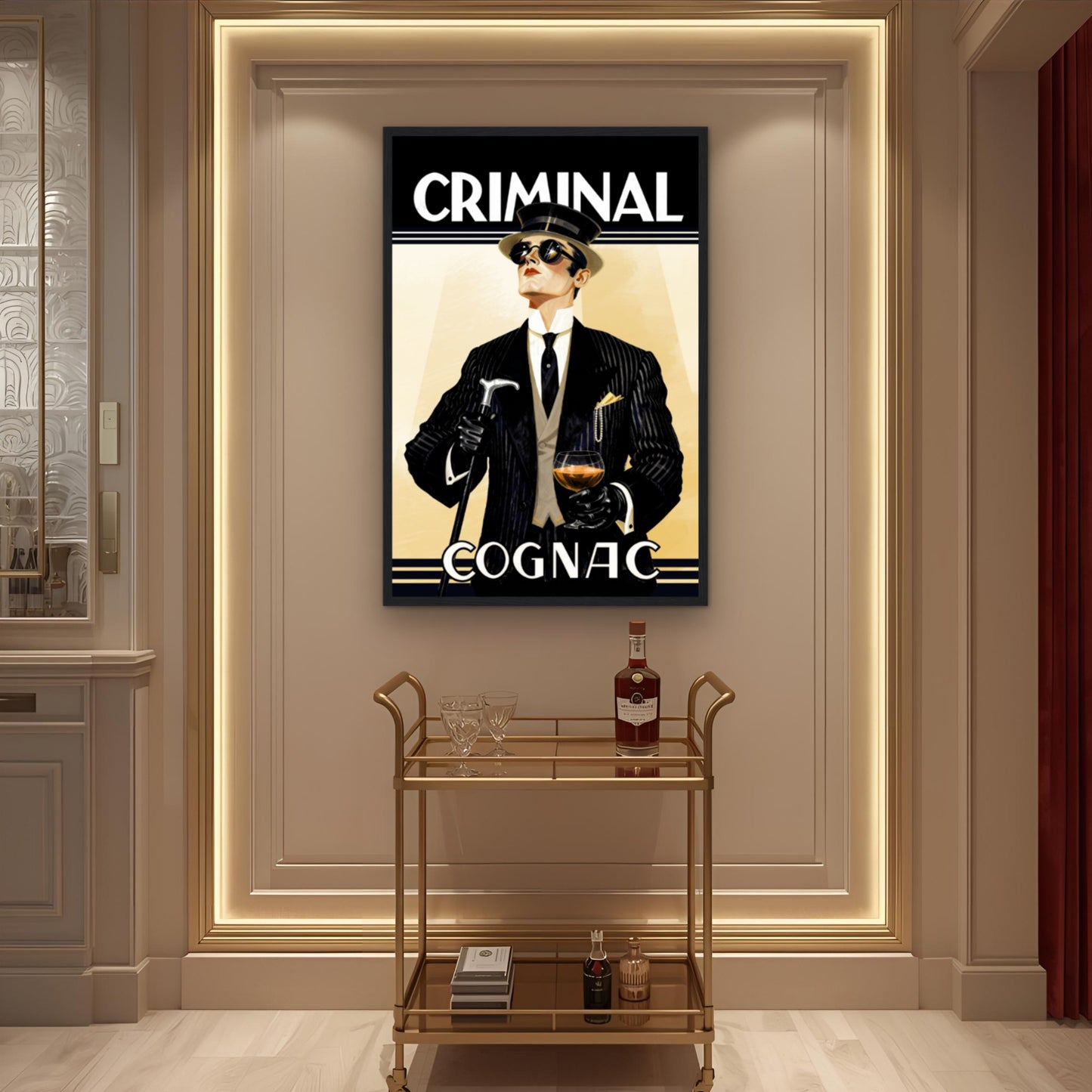 Criminal Cognac 1920s Art Deco Print